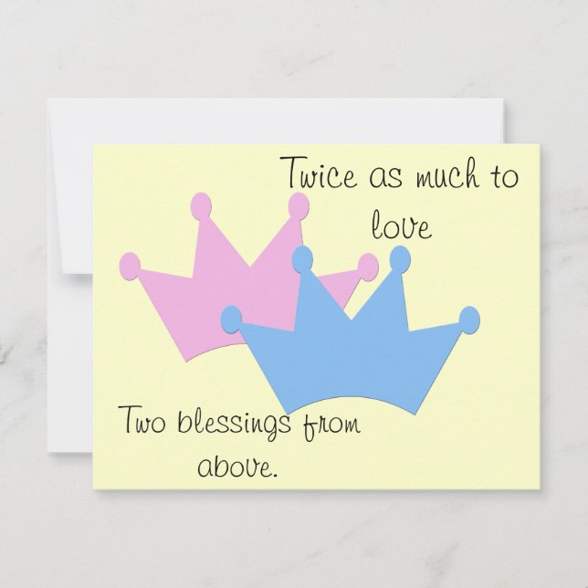 Twillingar Boy och Girl! Meddelande (Framsida)