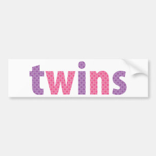 TWILLINGAR COLLECTION - flickor {violet + rosa} Bildekal