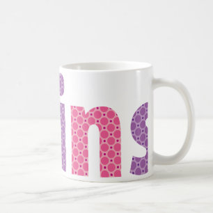 TWILLINGAR COLLECTION - flickor {violet + rosa} Kaffemugg