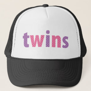 TWILLINGAR COLLECTION - flickor {violet + rosa} Keps