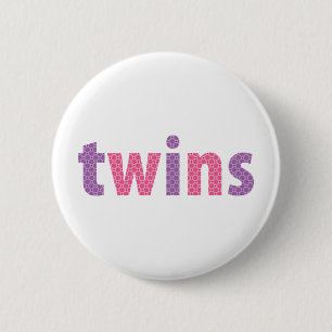 TWILLINGAR COLLECTION - flickor {violet + rosa} Knapp