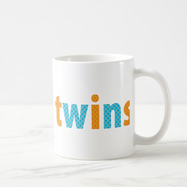 TWILLINGAR COLLECTION - pojkar {orange + aqua} Kaffemugg (Höger)