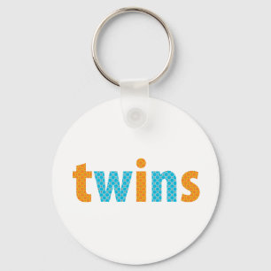 TWILLINGAR COLLECTION - pojkar {orange + aqua} Nyckelring