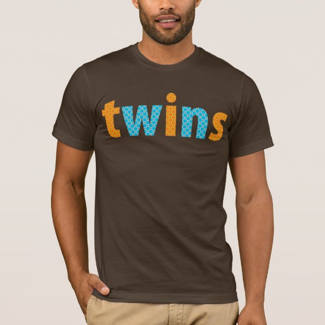 TWILLINGAR COLLECTION - pojkar {orange + aqua} Tee Shirt (Framsida)
