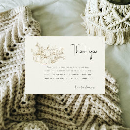 Twillingar Cream Little Pumpkins Baby Shower Tack Inbjudningar