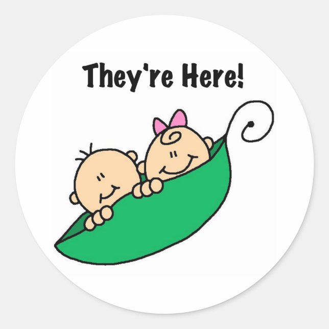 Twillingar de är här runt klistermärke (Framsida)