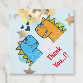 Twillingar Dino Roar Födelsedagsfest Gåvor Etiketter