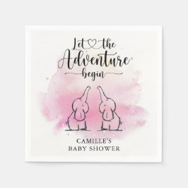 Twillingar Elephants Baby Shower Napkins Pappersservett