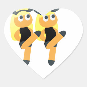 twillingar emoji hjärtformat klistermärke