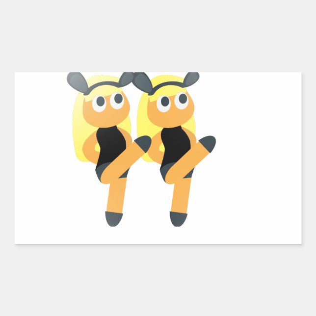 twillingar emoji rektangulärt klistermärke (Framsida)