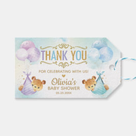 Twillingar Flicka Boy Cute Nalles Baby Shower Presentetikett