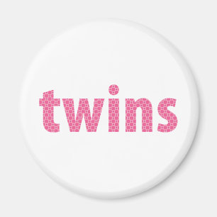 TWILLINGAR - flickor {rosa} Magnet