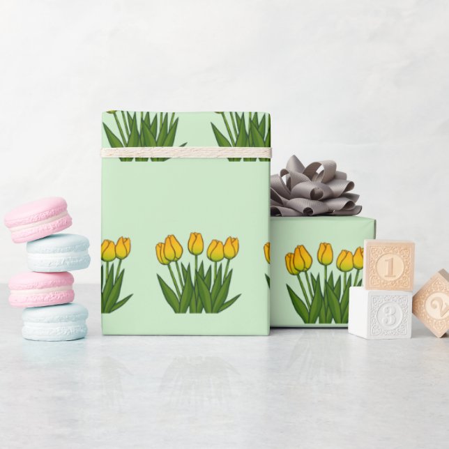 Twillingar för Blommigt av gult i bloom Presentpapper (Baby Shower)