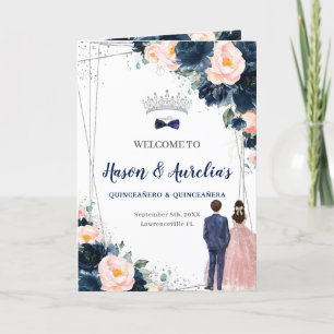 Twillingar för Blommigt i flottan Boy Quinceañera Program