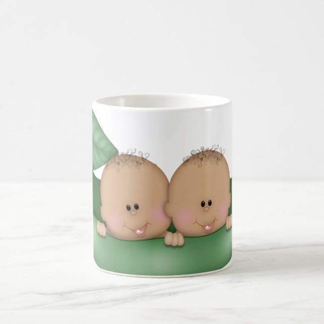 twillingar för kaffebabydusch "ärter i en pod" kop kaffemugg (Center)