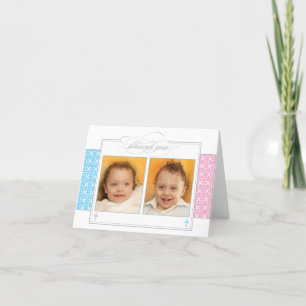 Twillingar för kort för fotoChristeningtack