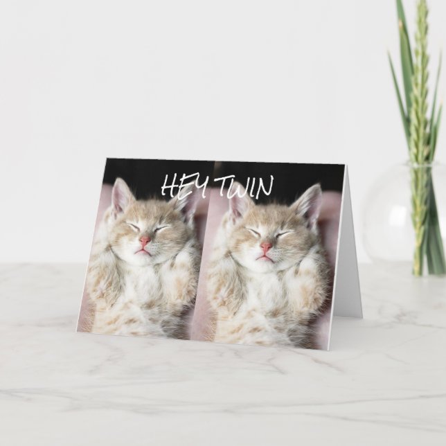 **TWILLINGAR FÖR MIN TWIN** PÅ DIN **BIRTHDAY** KORT (Framsida)