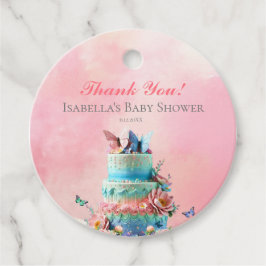 Twillingar för vackra fjärilar, babyskor gåvor etiketter