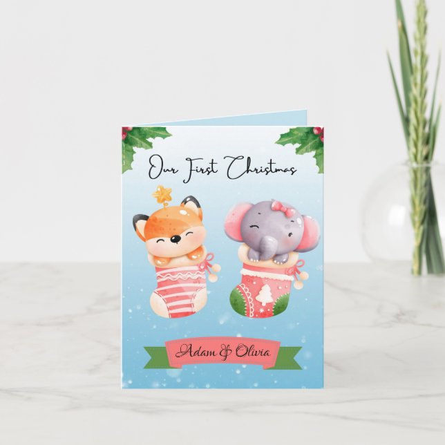 Twillingar första jul helgkort (Framsida)