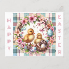 Twillingar Första Påsk vattenfärgen Två dubbelsidi Vykort