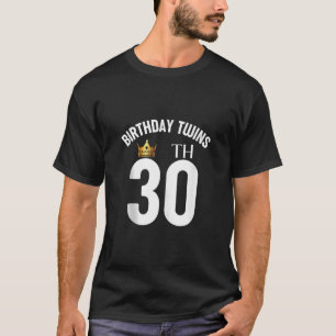 Twillingar från födelsedagen 30 år gammal brodersy t shirt