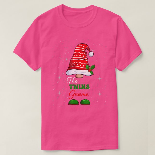 Twillingar Gnome-familjen matchande julklapp Pajam T Shirt (Design framsida)