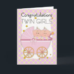 Twillingar - Grattisar Twin Girls i ett diagram Kort<br><div class="desc">Twillingar - Grattisar Twin Girls i ett diagram</div>