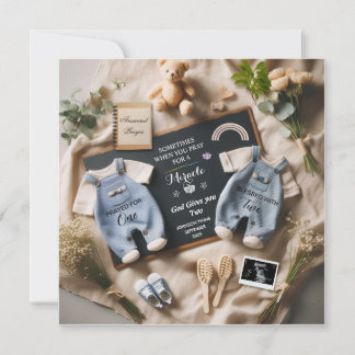 Twillingar Gravid Meddelande, baby överraskning Meddelande