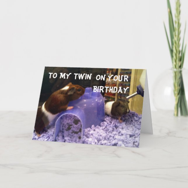 TWILLINGAR HAMSTER HUMOR=LÄTT ATT VARA DIN TWIN KORT (Framsida)