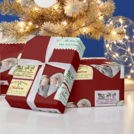 Twillingar Heart Photo Baby Merry 1:a julen Frimär Presentpapper