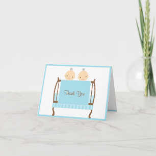 Twillingar i Blue Crib Note-kort Tack Kort