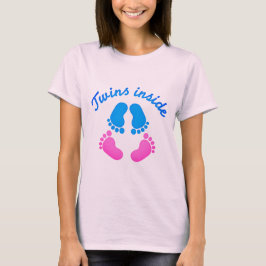 Twillingar inom pojke och flicka t shirt