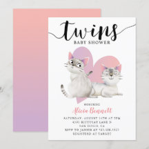 Twillingar Kitten Kattunge Baby Shower