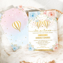 Twillingar Luftballong Äventyr Baby Shower