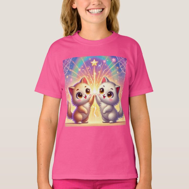  Twillingar - Magic Cat Duo T Shirt (Framsida)