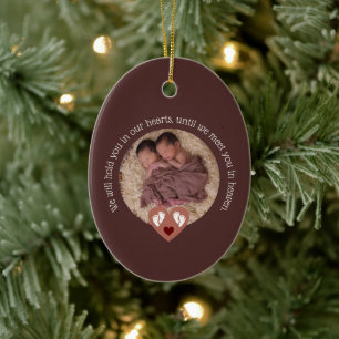 Twillingar Missfall Baby Loss Memorial Stillborn Julgransprydnad Keramik