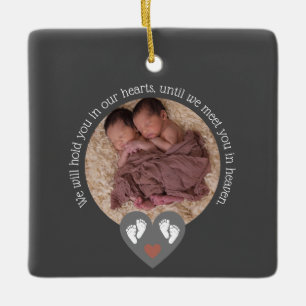 Twillingar Missfall Baby Loss Memorial Stillborn Julgransprydnad Keramik