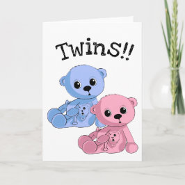 Twillingar Nallar Personlig Greeting Card Kort