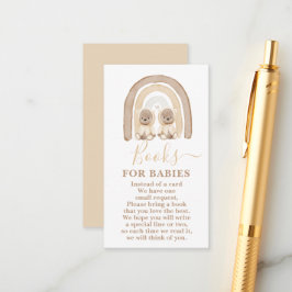 Twillingar Nalle och Rainbow Bokar för Spädbarn Ca Tilläggskort