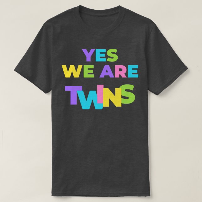 Twillingar Partner Twin Syskon T Shirt (Design framsida)