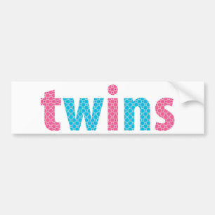 TWILLINGAR SAMLING - blandad {aqua + rosa} Bildekal