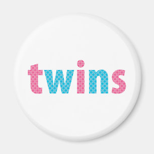 TWILLINGAR SAMLING - blandad {aqua + rosa} Magnet