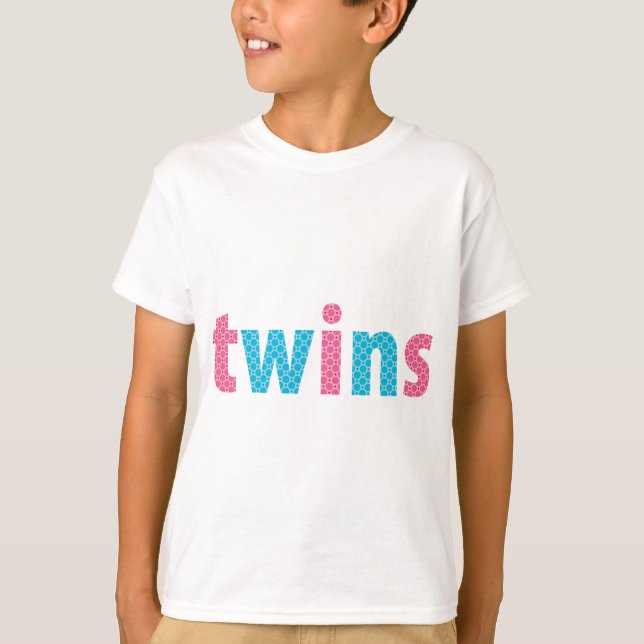 TWILLINGAR SAMLING - blandad {aqua + rosa} T-shirt (Framsida)