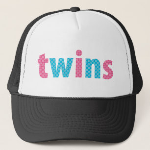 TWILLINGAR SAMLING - blandad {aqua + rosa} Truckerkeps
