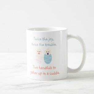 Twillingar = Två gånger den gula Cute-Dikt Kaffemugg