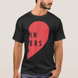 Twillingar - Tvåskiktsfilter Hjärtmatchande skiktu T Shirt