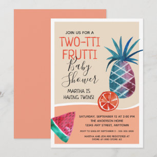 Twillingar Tvåtti Frutti Babykläder Inbjudningar