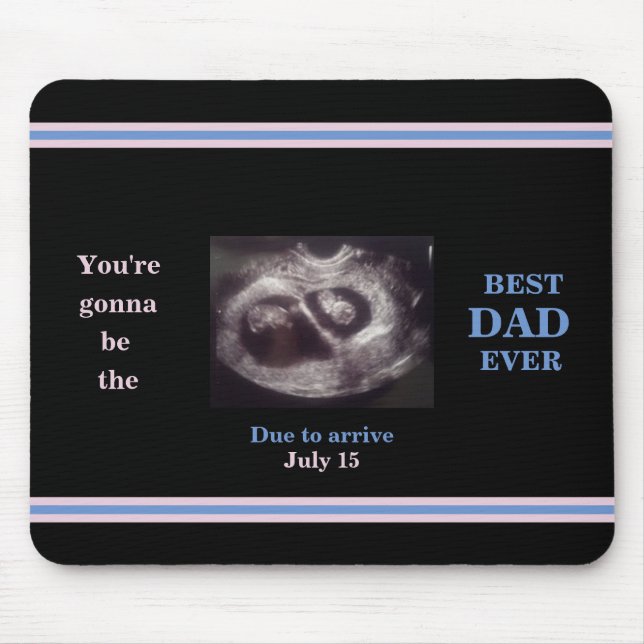 Twillingar Ultrasound Photo Best Pappa Date Boy Gi Musmatta (Framsidan)