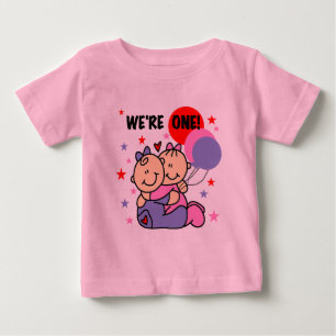 Twillingar Vi är en födelsedagsskjortor och gåvor Tee Shirt