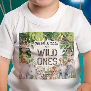 Twillingar Vild Ones, Jungle Safari Cute Animals,  T Shirt
